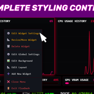 FluxDash - Complete Styling Control