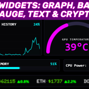 FluxDash - Graph, Bar, Gauge, Text Widgets